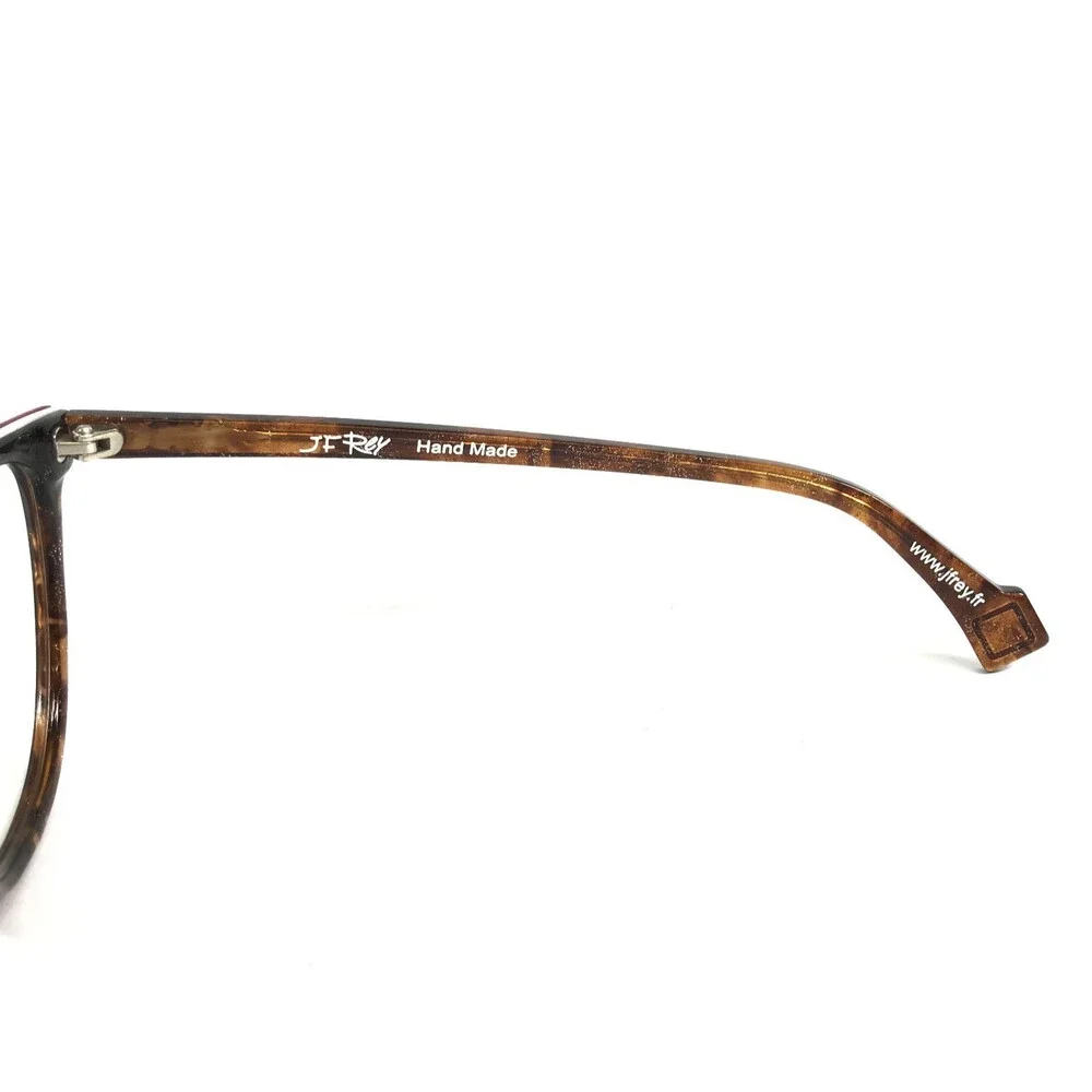 J.F. Rey Eyeglasses Frames JF1403 9010 Brown White Brown Sparkly 52-17-143